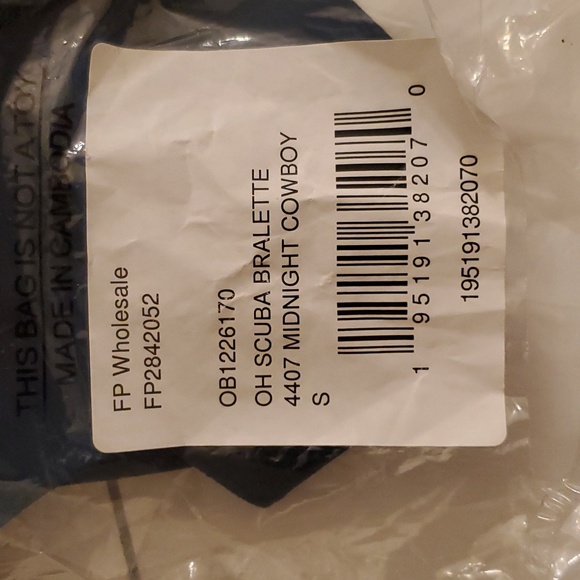 🤩New with tags Free people OH Scuba Midnight cowboy bralette size small - Picture 9 of 13